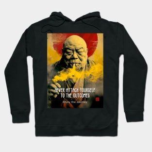 Puff Sumo: Never Attach Yourself to the Outcomes on a Dark Background Hoodie